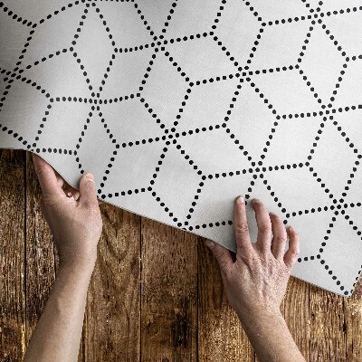 Vinyl vloerkleed 3D kubussen moderne stippen