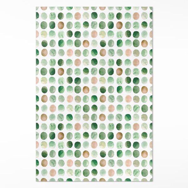 Vinyl tapijt Aquarel stippen geschilderde cirkels boho