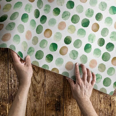 Vinyl tapijt Aquarel stippen geschilderde cirkels boho