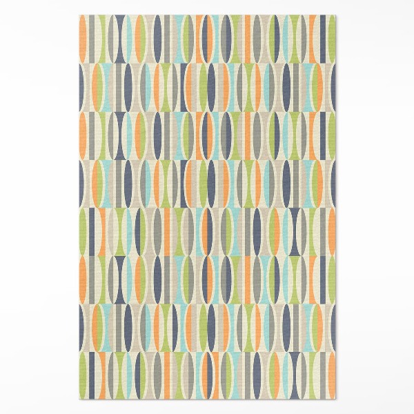 Tapijt vinyl Abstracte retro-ellipsen