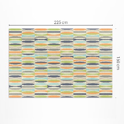 Tapijt vinyl Abstracte retro-ellipsen