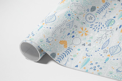 Tapijt vinyl Wilde bloemen in pastelkleuren