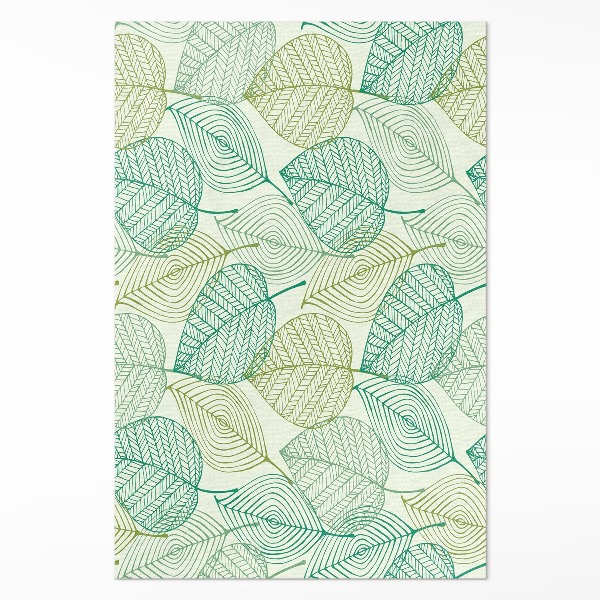 Vinyl tapijt Samenstelling van lineaire bladeren in de natuur