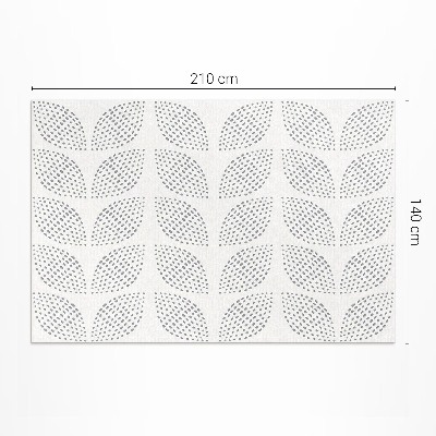 Vinyl vloerkleed Een compositie van donkere bladeren met stippen