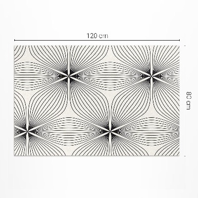 Vinyl tapijt Stijlvolle bloemen met donkere lijnen