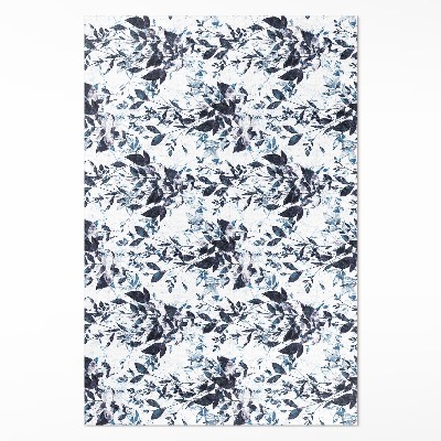 Tapijt vinyl Aquarel indigo wijnbladeren