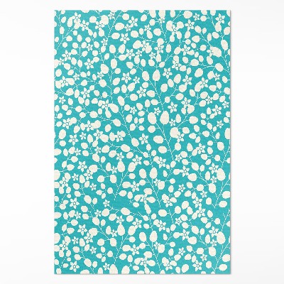 Vinyl vloerkleed Een compositie van wilde bloemen en bladeren