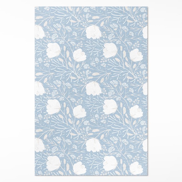 Tapijt vinyl Prachtige bloemen op een pastelkleurige achtergrond