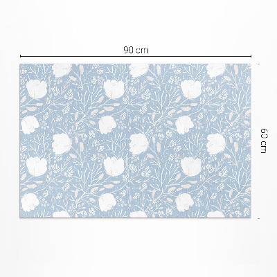 Tapijt vinyl Prachtige bloemen op een pastelkleurige achtergrond