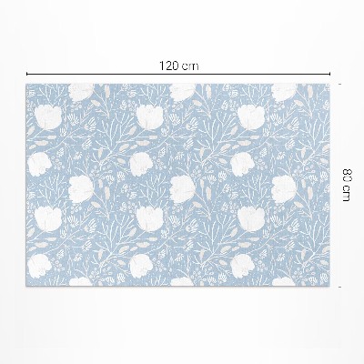 Tapijt vinyl Prachtige bloemen op een pastelkleurige achtergrond