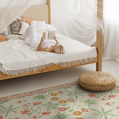 Tapijt vinyl Bloemenpatroon in een lijst