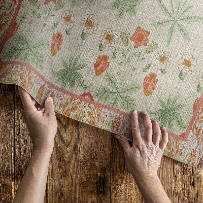 Tapijt vinyl Bloemenpatroon in een lijst