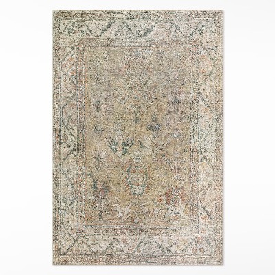 Tapijt vinyl Oud beige patroon