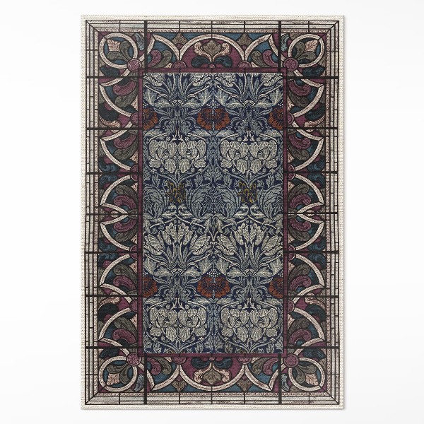 Vinyl tapijt Gotische rode glas-in-loodramen