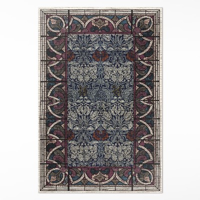 Vinyl tapijt Gotische rode glas-in-loodramen