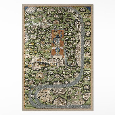 Tapijt vinyl India vanuit vogelperspectief