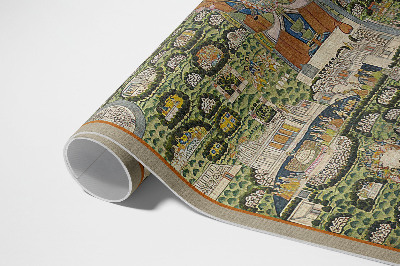 Tapijt vinyl India vanuit vogelperspectief