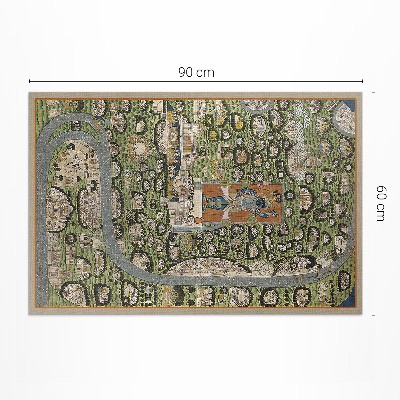 Tapijt vinyl India vanuit vogelperspectief