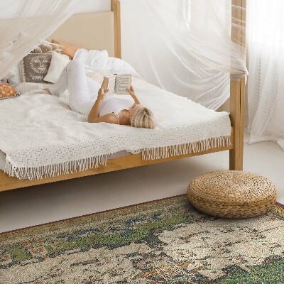 Vinyl vloerkleed Krishna met koeien wandtapijt