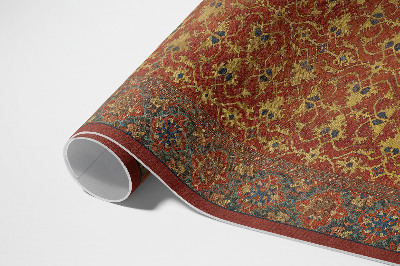 Vinyl tapijt Rood, blauw en geel retropatroon