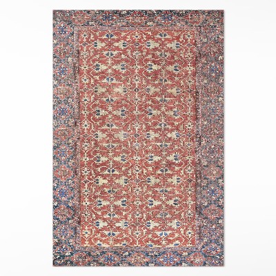 Tapijt vinyl Zeer oud roodblauw