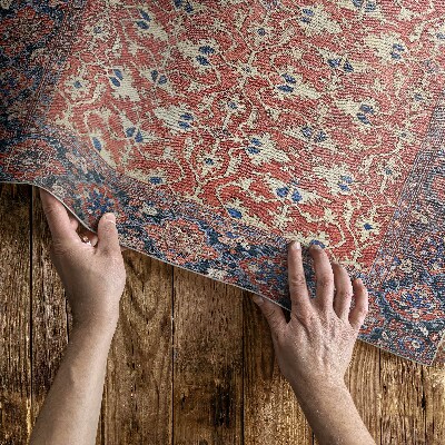 Tapijt vinyl Zeer oud roodblauw