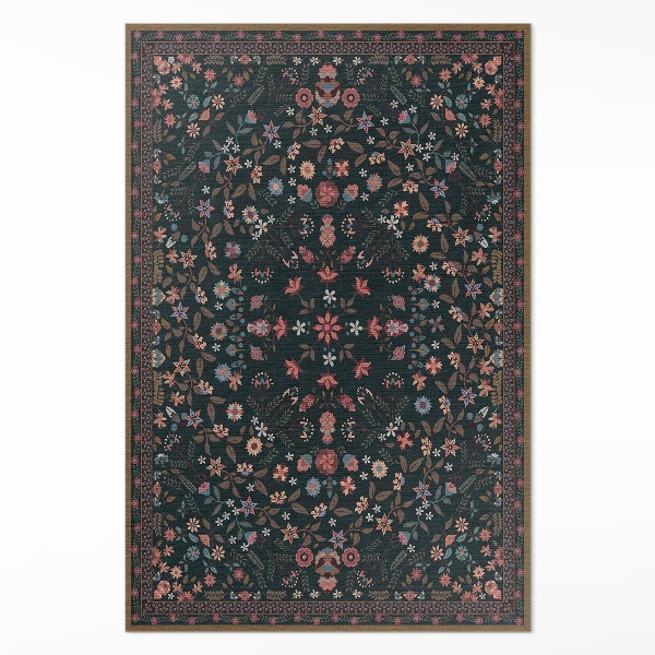 Tapijt vinyl Delicate bloemen vol kleuren