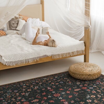 Tapijt vinyl Delicate bloemen vol kleuren