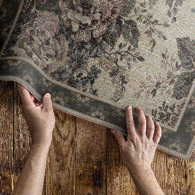 Vinyl vloerkleed Illusie van bloemenstof