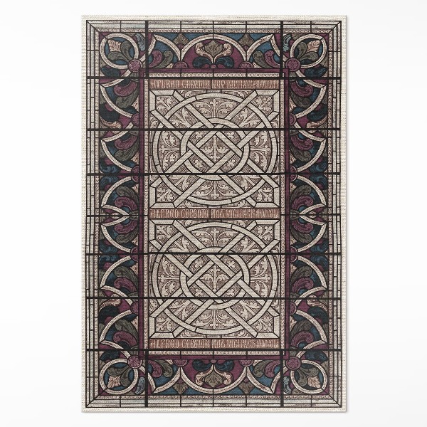 Vinyl tapijt Gotisch ornament van Sir Digby Wyatt