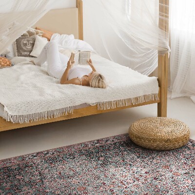 Tapijt vinyl Retro verweerd bloemenpatroon