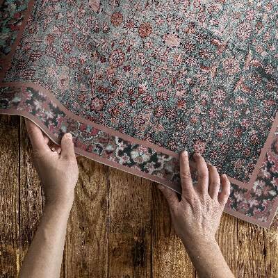 Tapijt vinyl Retro verweerd bloemenpatroon