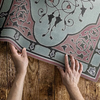 Vinyl vloerkleed Sir Matthew Digby Wyatt rozenornament