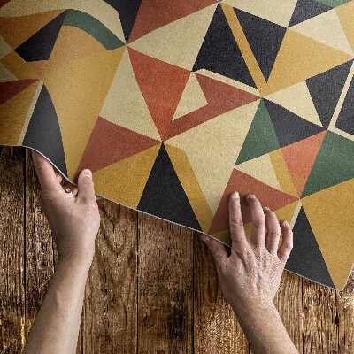 Tapijt vinyl Geometrische kleurrijke retro-abstractie