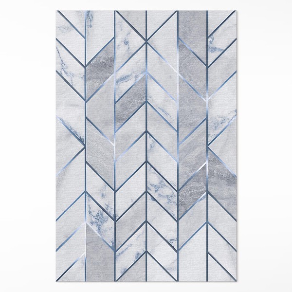 Tapijt vinyl Geometrische lijnen licht marmer glamour