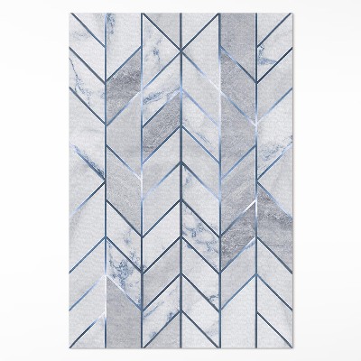 Tapijt vinyl Geometrische lijnen licht marmer glamour