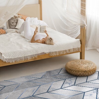 Tapijt vinyl Geometrische lijnen licht marmer glamour