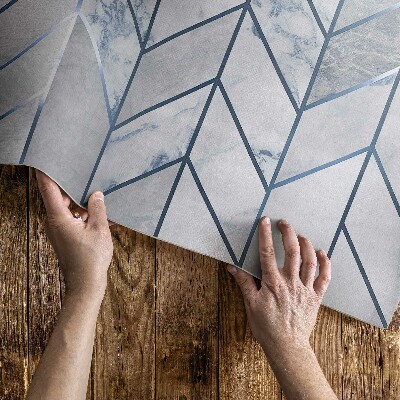 Tapijt vinyl Geometrische lijnen licht marmer glamour