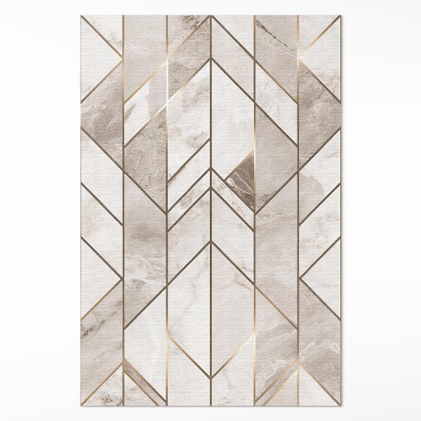 Vinyl vloerkleed Regelmatige lijnen op marmer glamour steen