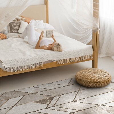 Vinyl vloerkleed Regelmatige lijnen op marmer glamour steen