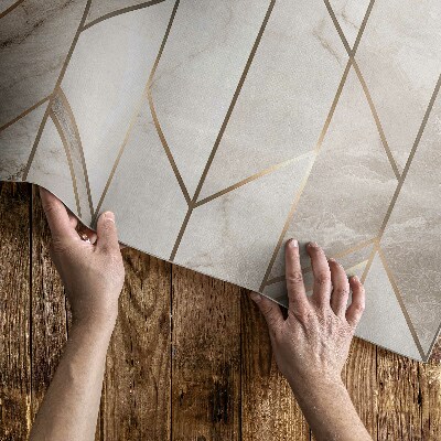 Vinyl vloerkleed Regelmatige lijnen op marmer glamour steen