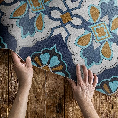 Vinyl tapijt Geometrisch patroon van kleurrijke vintage tegels