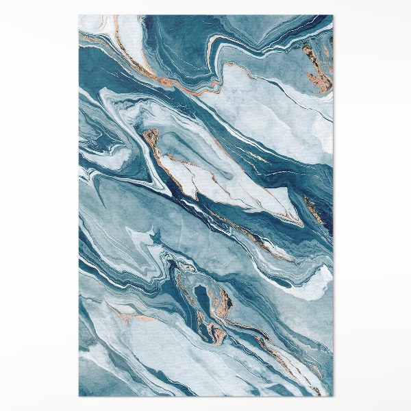 Vinyl tapijt Blauwe steen abstracte marmer glamour