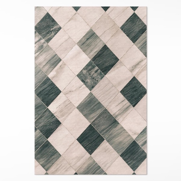 Tapijt vinyl Steen mozaïek vierkante tegels marmer