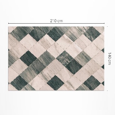 Tapijt vinyl Steen mozaïek vierkante tegels marmer