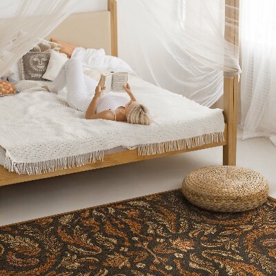 Vinyl vloerkleed Oosterse vintage plantenversiering