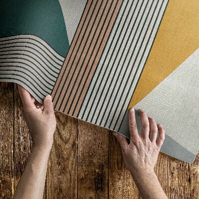 Vinyl vloerkleed Geometrische lineaire abstractie van Bauhaus