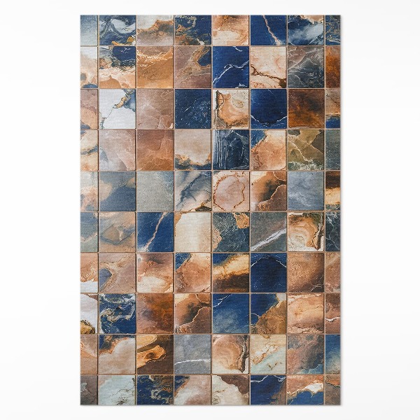 Vinyl vloerkleed vintage stenen mozaïek