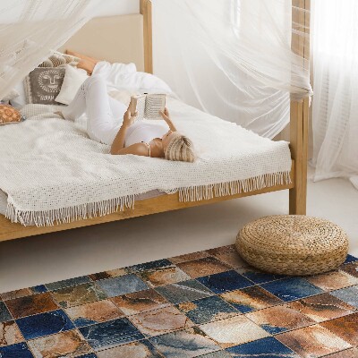 Vinyl vloerkleed vintage stenen mozaïek