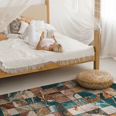 Vinyl tapijt Stenen mozaïek marmeren vintage tegels